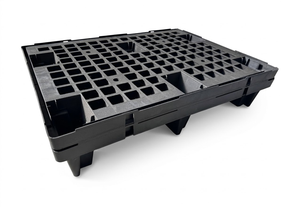 Semi Pallet in Polipropilene LIGHT Incastrabile e Impilabile 60x80x12 cm - immagine 2